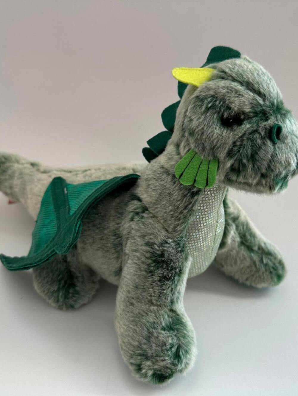 Adorable Russ Green Dragon, Like New Condition With Hang Tag - 10 inch